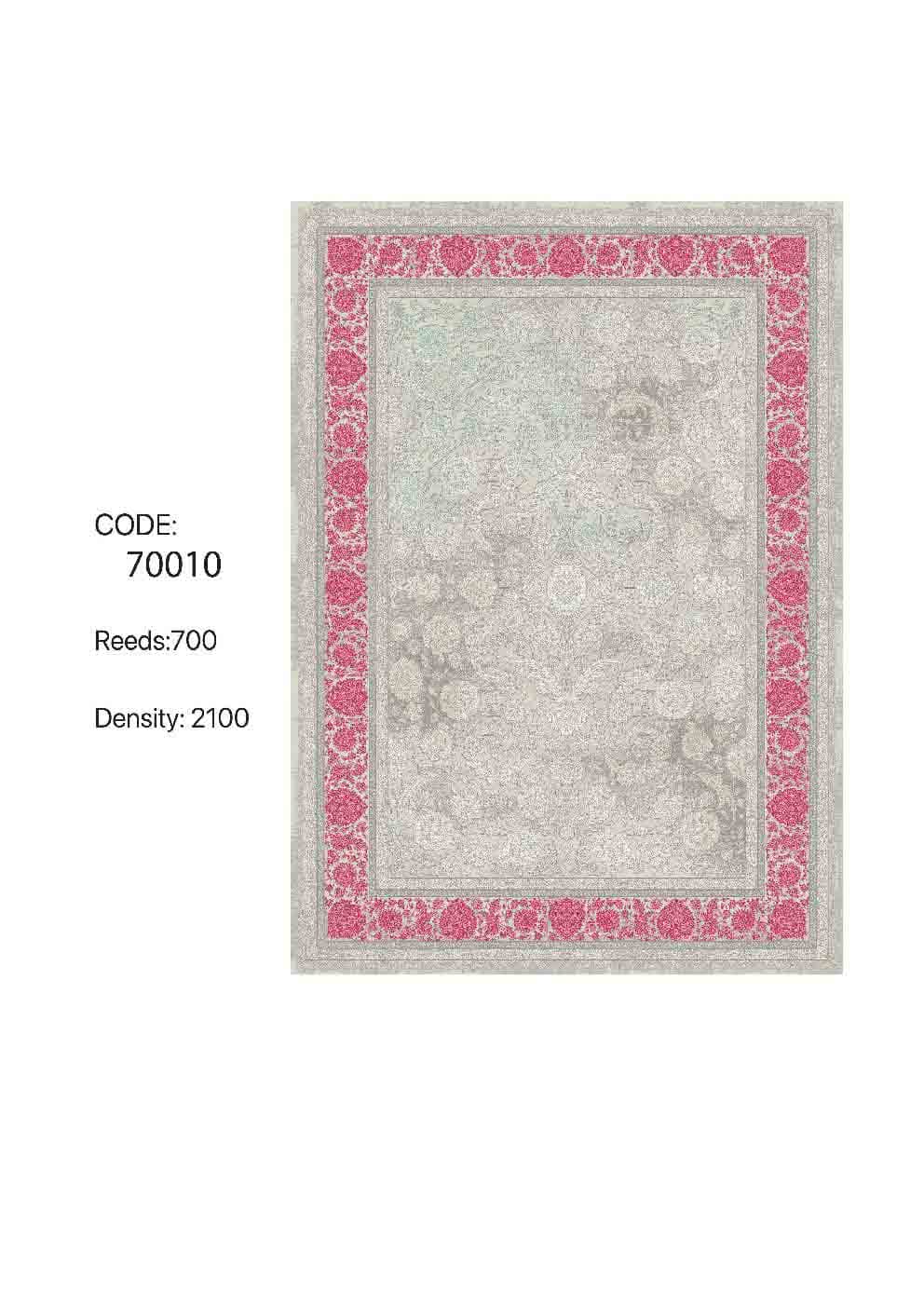 خرید فرش ۷۰۰ شانه کد 70010 با تراکم ۲۵۵۰ - کالکشن هانا