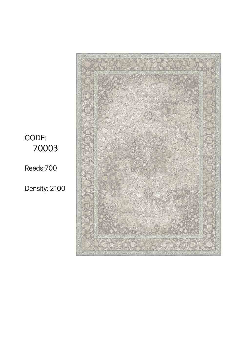 خرید فرش ۷۰۰ شانه کد 70003 با تراکم ۲۵۵۰ - کالکشن هانا